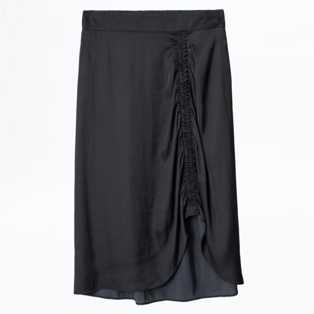 ZADIG & VOLTAIRE Jiji Satin Skirt (14) - Picture 7 of 8